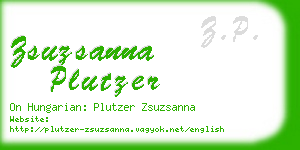 zsuzsanna plutzer business card